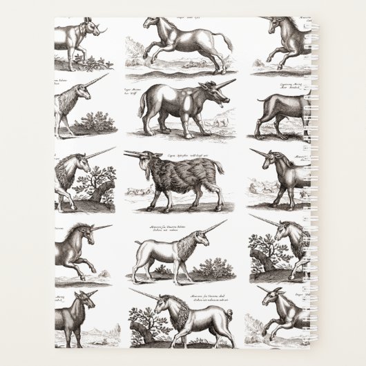 Klassische Einhorn Antike Mythische Magische Kreat Planer (Rückseite)