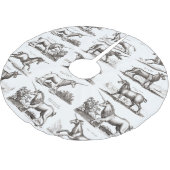Klassische Einhorn Antike Mythische Magische Kreat Polyester Weihnachtsbaumdecke (Schrägansicht)