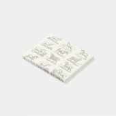 Klassische Einhorn Antike Mythische Magische Kreat Post-it Klebezettel (angewinkelt)