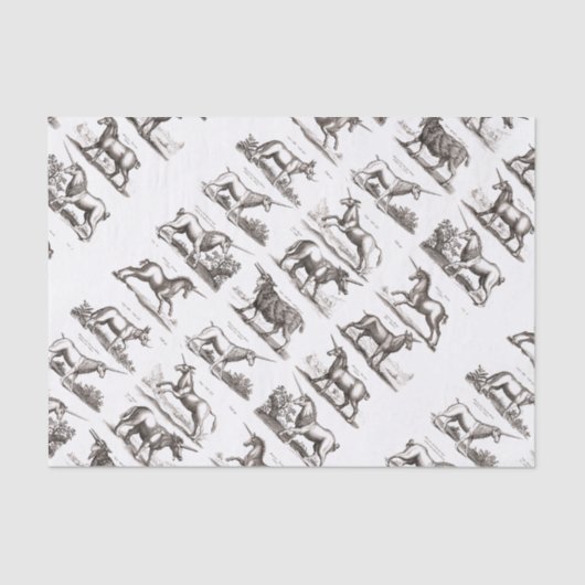 Klassische Einhorn Antike Mythische Magische Kreat Seidenpapier (Vorderseite)