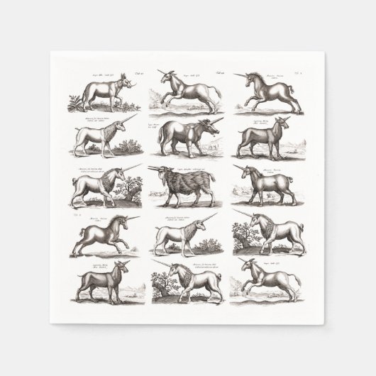 Klassische Einhorn Antike Mythische Magische Kreat Serviette (Vorderseite)