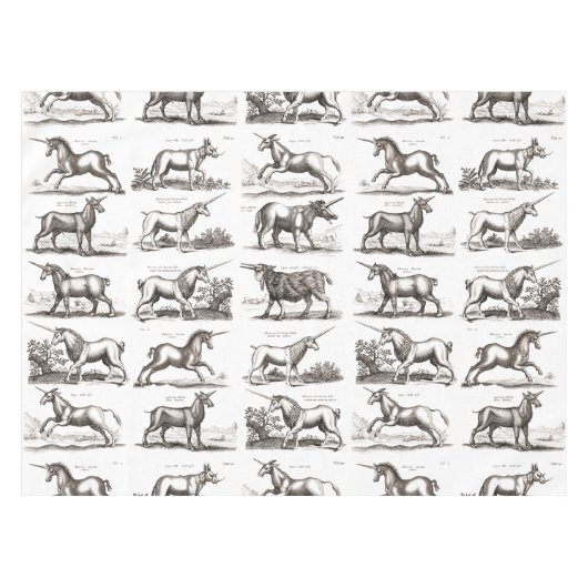 Klassische Einhorn Antike Mythische Magische Kreat Tischdecke (Vorderseite (Horizontal))