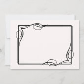 Klassische Einladung zum Abendessen der Probe. (Rückseite)