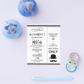 Klassische Einladung zur Bachelor Party. Flyer (Einzeln)