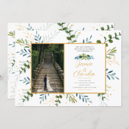 Klassische Einladung zur Hochzeit Eukalyptus