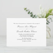 Klassische Einladungen für Braut und Bräuche (Stehend Vorderseite)