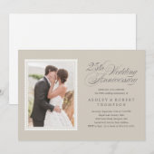 Klassische Einladungen zum 25-jährigen Foto (Vorne/Hinten)