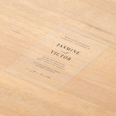 Klassische Einladungs-Minimalkarte löschen Acryleinladungen (Ablage )