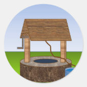 Klassische Einrichtung, einfach grafisch Runder Aufkleber (Vorderseite)