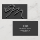 Klassische, einzigartige, zeitgenössische Monogram Visitenkarte (Vorne/Hinten)