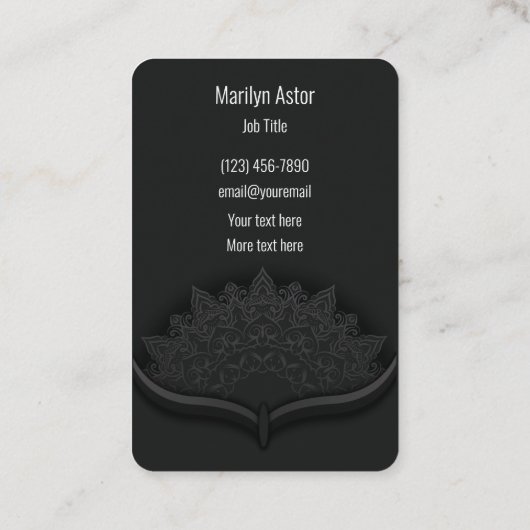 Klassische, einzigartige, zweiseitige Visitenkarte (Rückseite)