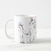Klassische Elefant-u. Esel-Tasse Kaffeetasse (Links)