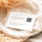 Klassische Elegance Calligraphy Wedding QR Code RSVP Karte
