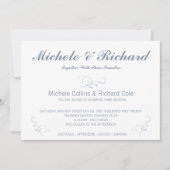 Klassische Elegance Hochzeit Einladung (Vorderseite)