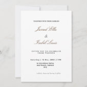 Klassische Elegance mit einfachem Skript Einladung (Vorderseite)