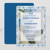 Klassische Elegance Script Blume Einladung (Vorne/Hinten)