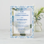 Klassische Elegance Script Blume Einladung (Stehend Vorderseite)