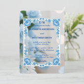 Klassische Elegance Script Blume Einladung (Stehend Vorderseite)