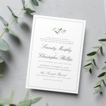 Klassische Elegance Script Einfache Hochzeit im Gr