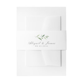 Klassische Elegance Script Einfache Hochzeit im Gr Einladungsbanderole