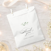 Klassische Elegance Script Einfache Hochzeit im Gr Geschenktütchen (Ausgeschnitten)
