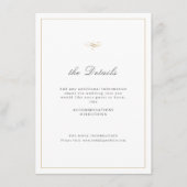 Klassische Elegance Script Einfache Hochzeitsdetai Begleitkarte (Vorderseite)