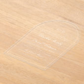 Klassische Elegance Script Mongram Arch Wedding Acryleinladungen (Ablage )