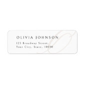 Klassische Elegance Script Monogram-Rücksendeadres (Vorne)