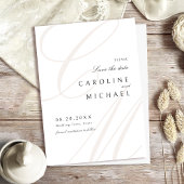 Klassische Elegance Script Monogram Save the Date