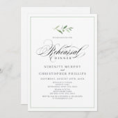 Klassische Elegance Script Probe Dinner Einladung (Vorne/Hinten)