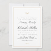 Klassische Elegance Script Schwarz und Weiß Hochze Einladung (Vorderseite)