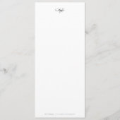 Klassische Elegance Script Simple Wedding Menükarte (Rückseite)