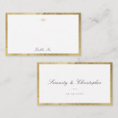 Klassische Elegance Script Simple Wedding Platzkar Platzkarte (Vorne/Hinten)
