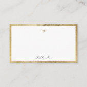 Klassische Elegance Script Simple Wedding Platzkar Platzkarte (Vorderseite)
