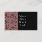 Klassische Elegance Visitenkarte (Rückseite)