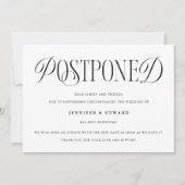 Klassische Elegance - Zurückgezogenes Hochzeitsupd Einladung (Vorderseite)