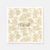 Klassische Elegant Beige Rosengarten Serviette (Vorderseite)