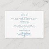 Klassische Elegant Blauer und Weiße Blumen Toile Begleitkarte (Vorderseite)