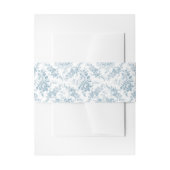 Klassische Elegant Blauer und Weiße Blumen Toile Einladungsbanderole (Vorderseite Beispiel)