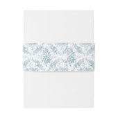 Klassische Elegant Blauer und Weiße Blumen Toile Einladungsbanderole (Rückseitenbeispiel)