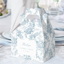 Klassische Elegant Blauer und Weiße Blumen Toile Geschenkschachtel
