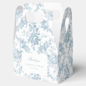 Klassische Elegant Blauer und Weiße Blumen Toile Geschenkschachtel (Geöffnet)