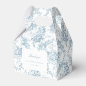 Klassische Elegant Blauer und Weiße Blumen Toile Geschenkschachtel (Vorderseite)