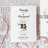 Klassische Elegant-Blumenschrift Hochzeit Einladung