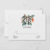 Klassische Elegant-Blumenschrift Hochzeit RSVP Karte (Vorderseite)