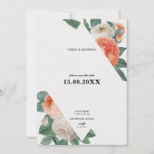 Klassische Elegant-Blumenschrift Hochzeit Save The Date (Vorderseite)