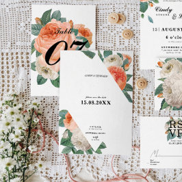 Klassische Elegant-Blumenschrift Hochzeit Save The Date