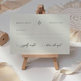 Klassische Elegant Calligraphy Ivory Wedding RSVP  Karte