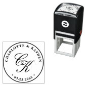 Klassische Elegant-Entwine-Script-Hochzeit Monogra Permastempel (Beispiel)