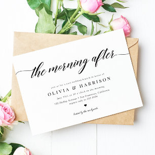 Klassische Elegant-Kalligrafie-Script-Hochzeitsfei Einladung